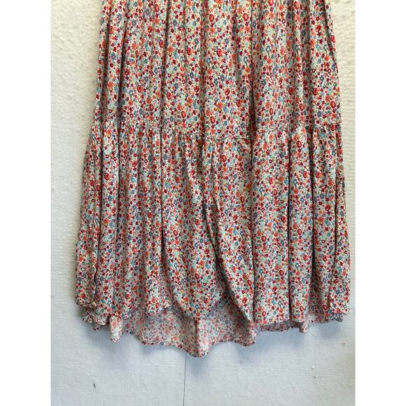 Aakaa Floral Midi Dress with Red Accents - Picture 2 of 13